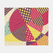 Farbenfrohes geometrisches Design Abstract Fleecedecke (Vorderseite (Horizontal))