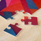 Farbenfrohes geometrisches Design, Name oder Monog Puzzle (Seite)