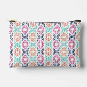 Farbenfrohes, geometrisches, ikat-artiges vertikal zubehörtasche