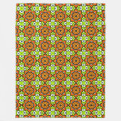 Farbenfrohes geometrisches Mandala-Muster Fleecedecke (Vorderseite)
