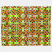 Farbenfrohes geometrisches Mandala-Muster Fleecedecke (Vorderseite (Horizontal))