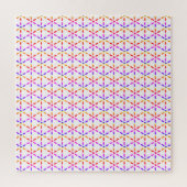 Farbenfrohes geometrisches Muster auf Weiß Puzzle (Vertikal)