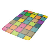 Farbenfrohes geometrisches Muster Badematte (Schrägansicht)