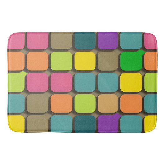 Farbenfrohes geometrisches Muster Badematte (Vorderseite)