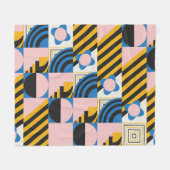 Farbenfrohes geometrisches Muster Fleecedecke (Vorderseite (Horizontal))