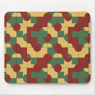 Farbenfrohes geometrisches Muster mit abstrakten F Mousepad