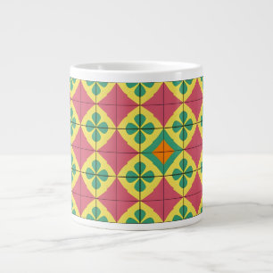 Farbenfrohes geometrisches Muster mit symmetrische Jumbo-Tasse