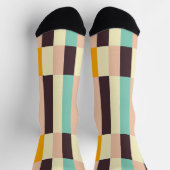 Farbenfrohes geometrisches Muster mit vertikalen S Socken (Oben)