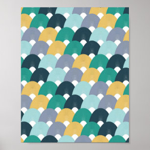 Farbenfrohes geometrisches Muster Poster