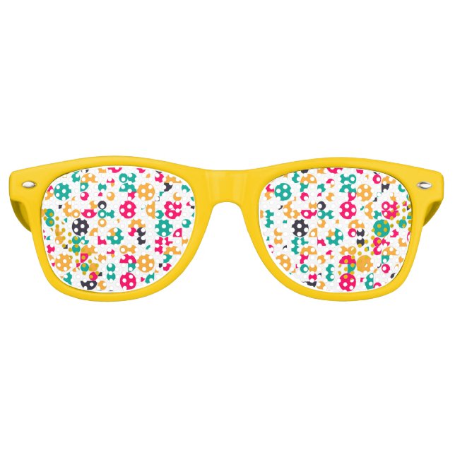Farbenfrohes geometrisches Musterdesign Partybrille (Vorderseite)