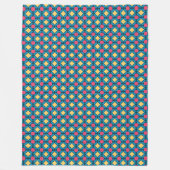 Farbenfrohes geometrisches Punkte-Quadrat-Design m Fleecedecke (Vorderseite)