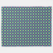 Farbenfrohes geometrisches Punkte-Quadrat-Design m Fleecedecke (Vorderseite (Horizontal))