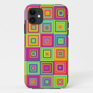 Farbenfrohes geometrisches Quadratmuster Case-Mate iPhone Hülle
