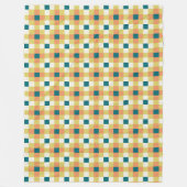 Farbenfrohes geometrisches Rastermuster mit Retro- Fleecedecke (Vorderseite)