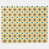 Farbenfrohes geometrisches Rastermuster mit Retro- Fleecedecke (Vorderseite (Horizontal))