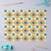 Farbenfrohes geometrisches Rastermuster mit Retro- Seidenpapier (Basteln)