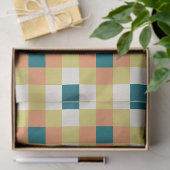 Farbenfrohes geometrisches Rastermuster mit Retro- Seidenpapier (Geschenk)