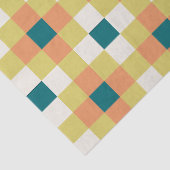 Farbenfrohes geometrisches Rastermuster mit Retro- Seidenpapier (Detail)