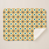 Farbenfrohes geometrisches Rastermuster mit Retro- Sherpadecke (Vorderseite (Horizontal))