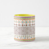 Farbenfrohes, geometrisches Stammesmuster Tasse (Zentrum)