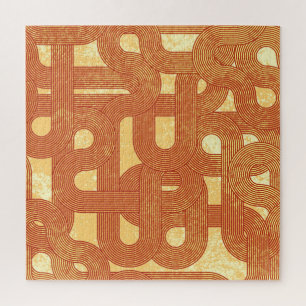 Farbenfrohes geometrisches vintage-abstraktes Must Puzzle