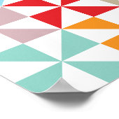 Farbenfrohes geometrisches Windrad Poster (Ecke)