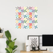 Farbenfrohes geometrisches Windrad Poster (Heimbüro)