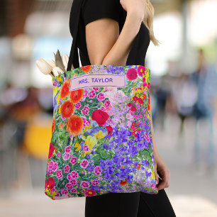 Farbenfrohes Geschenk für Lehrer – Personalisierte Tasche