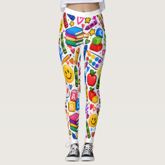 Farbenfrohes Geschenkpapier für den Klassenraum vo Leggings