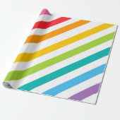 Farbenfrohes gestreiftes Geburtstagsgeschenkpapier Geschenkpapier (Ungerollt)