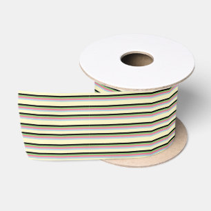 Farbenfrohes gestreiftes minimalistisches vintage- satinband