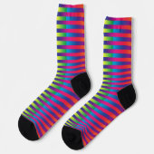 Farbenfrohes gestreiftes Muster Socken (Linkes Detail)