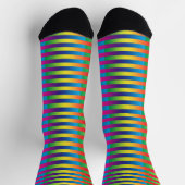 Farbenfrohes gestreiftes Muster Socken (Oben)