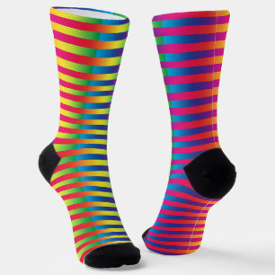 Farbenfrohes gestreiftes Muster Socken