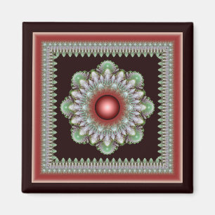 Farbenfrohes glänzendes Ornament Magnet