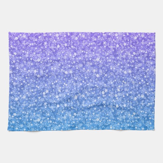 Farbenfrohes Glitter- und Funkelmuster Geschirrtuch (Horizontal)