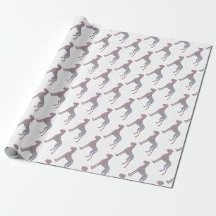 farbenfrohes Great Dane-Muster Geschenkpapier