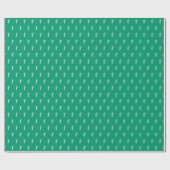 Farbenfrohes grün-blaues monogrammiertes Anfangsbu Geschenkpapier (Flach)