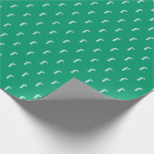 Farbenfrohes grün-blaues monogrammiertes Anfangsbu Geschenkpapier (Ecke)