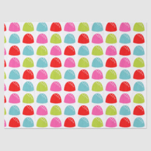 Farbenfrohes Gummibärchen-Muster – Retro-Süßigkeit Seidenpapier