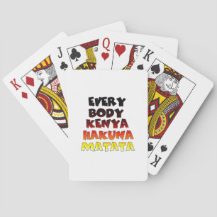 Farbenfrohes Hakuna Matata: Eine kenianische Feier Spielkarten