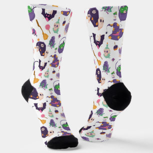 Farbenfrohes Halloween-Muster Socken