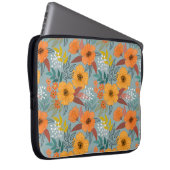 Farbenfrohes Handgemaltes Blumenmuster Laptopschutzhülle (Vorne Rechts)