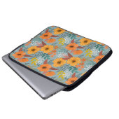 Farbenfrohes Handgemaltes Blumenmuster Laptopschutzhülle (Vorne Knopf)