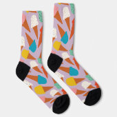 Farbenfrohes handgezeichnetes Muster eines Eiscrem Socken (Rechts)