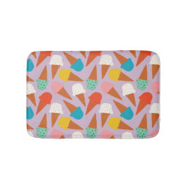 Farbenfrohes handgezeichnetes Muster eines Eiswaff Badematte