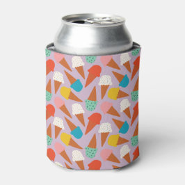 Farbenfrohes handgezeichnetes Muster eines Eiswaff Dosenkühler