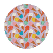 Farbenfrohes handgezeichnetes Muster eines Eiswaff