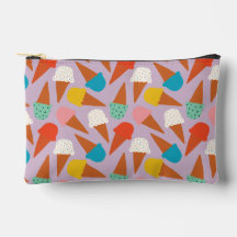 Farbenfrohes handgezeichnetes Muster eines Eiswaff