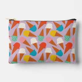 Farbenfrohes handgezeichnetes Muster eines Eiswaff Zubehörtasche